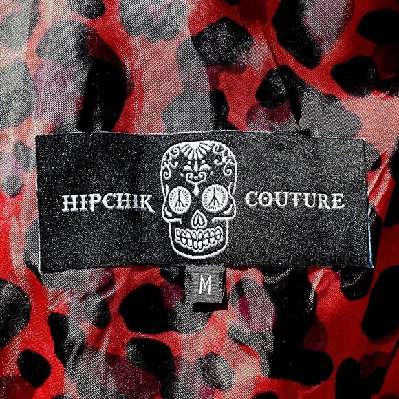 Hipchik Couture Rhinestone Crystal Love Black Lambskin Leather Jacket S M Moto - Picture 3 of 12